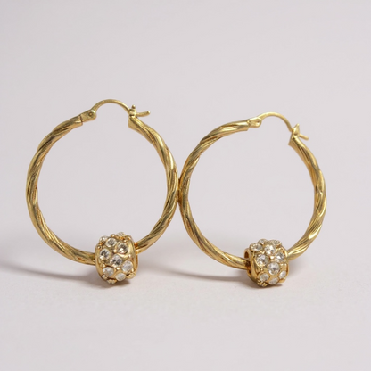 Accessories to Go bling Bead Hoop Earrings