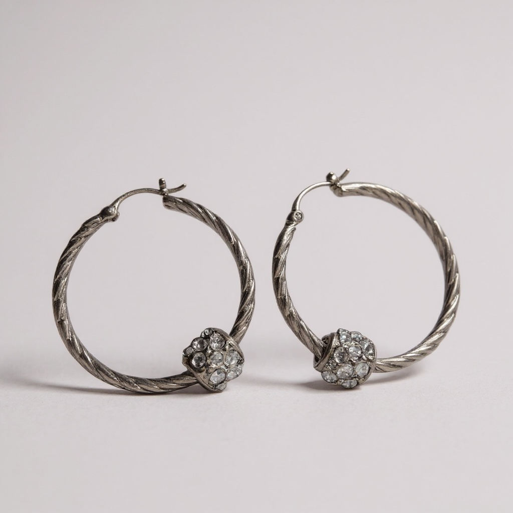 Accessories to Go bling Bead Hoop Earrings