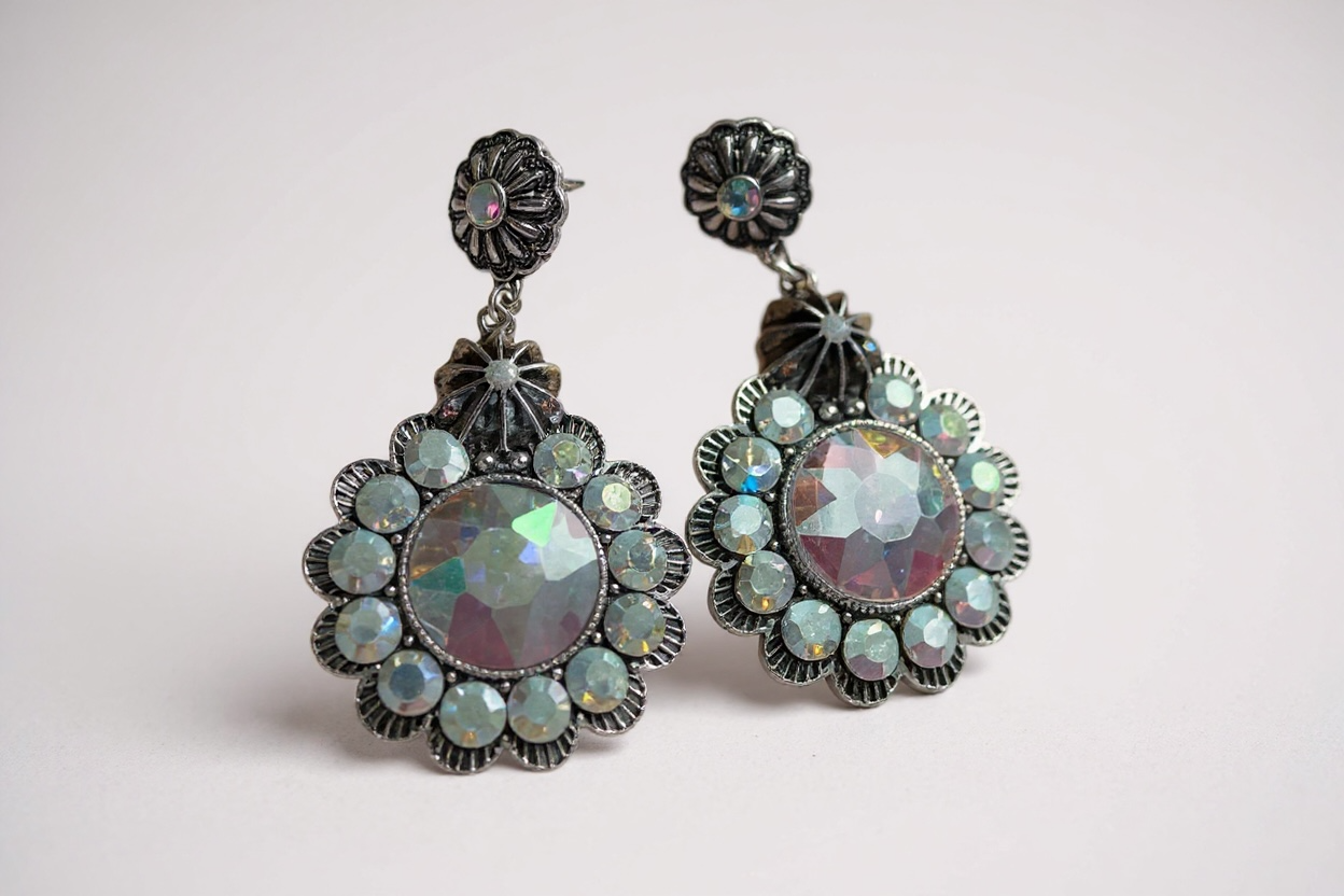 Accessories To go Bling Flower Earrings