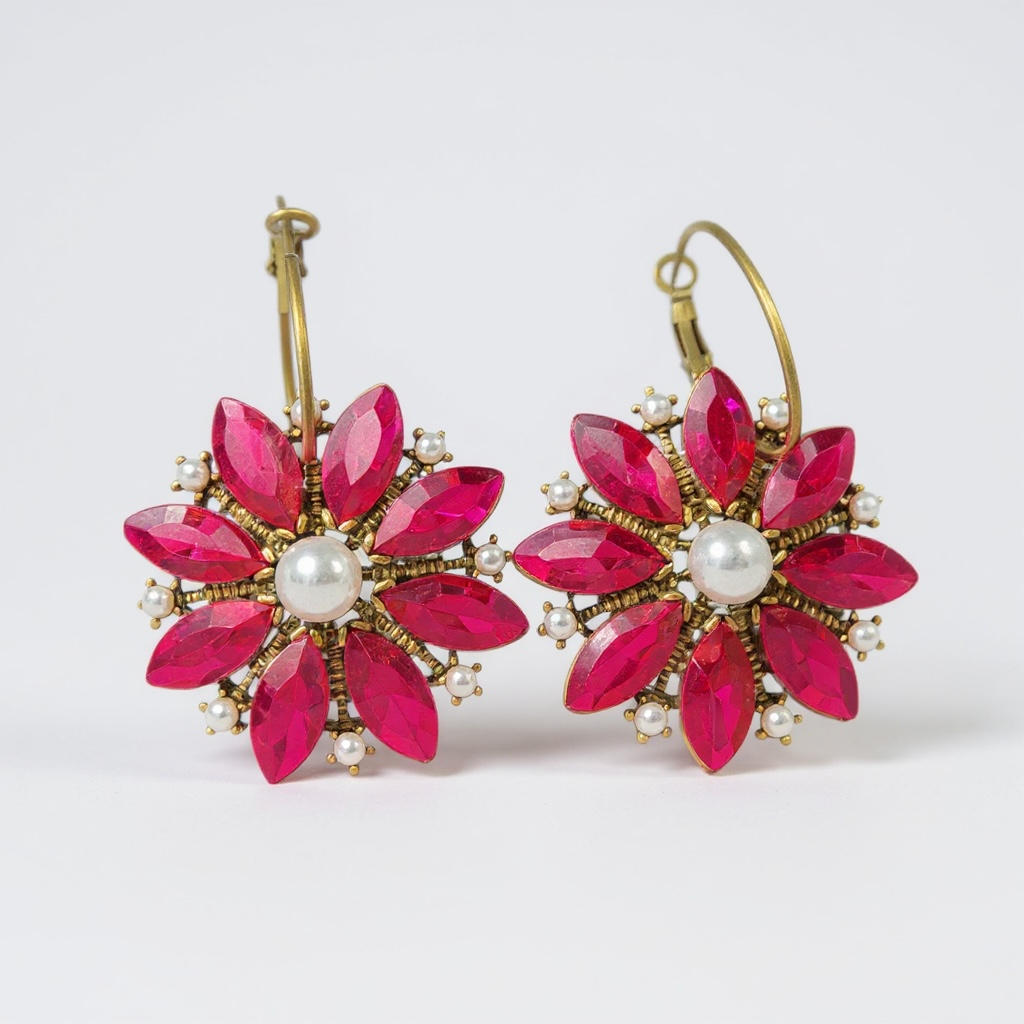 Accessories to go Pink Flower Earrings