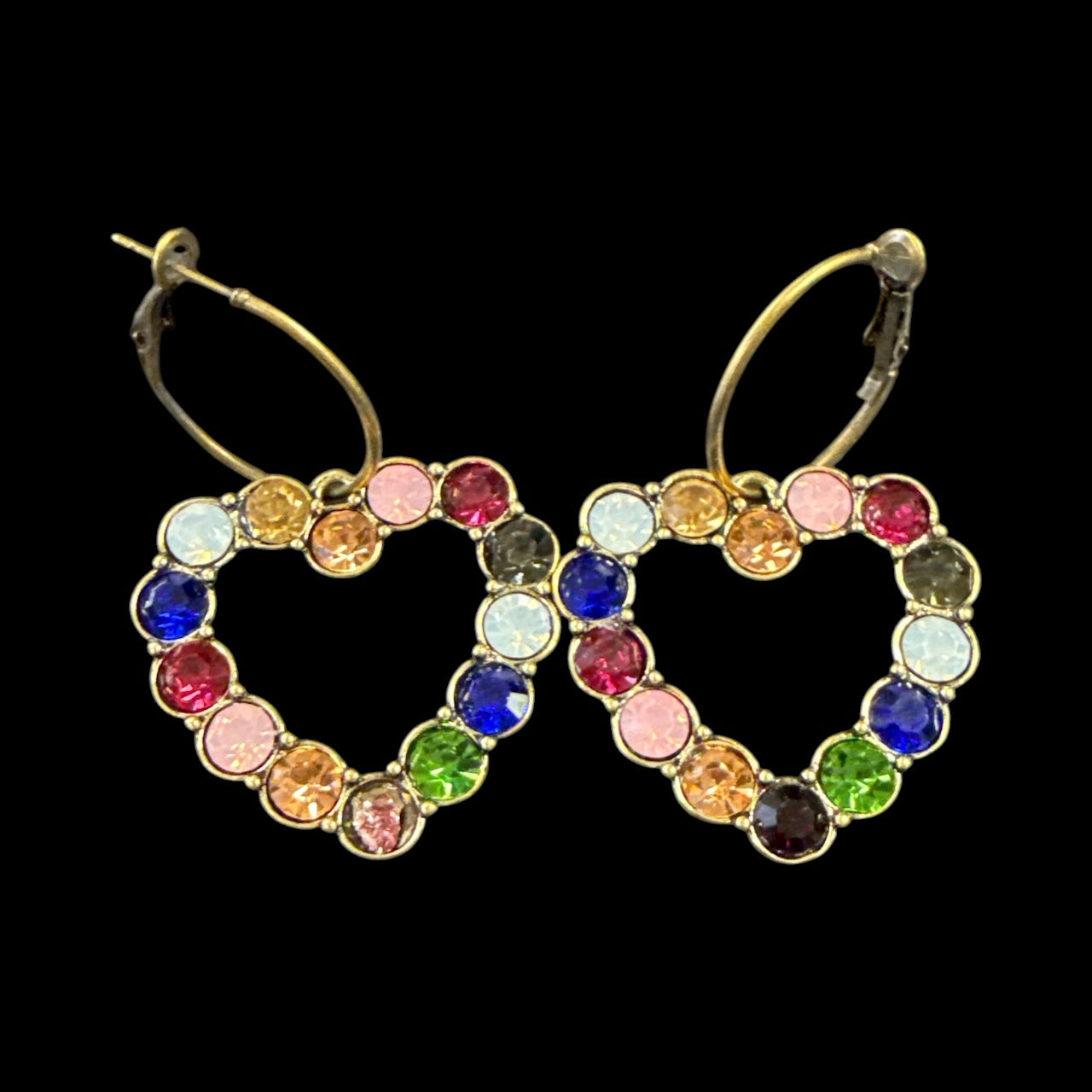 Accessories to go Multi color Heart Earrings
