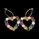 Accessories to go Multi color Heart Earrings