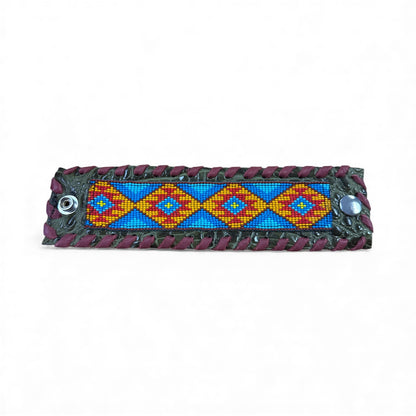 Kertman Aztec leather Snap Bracelet