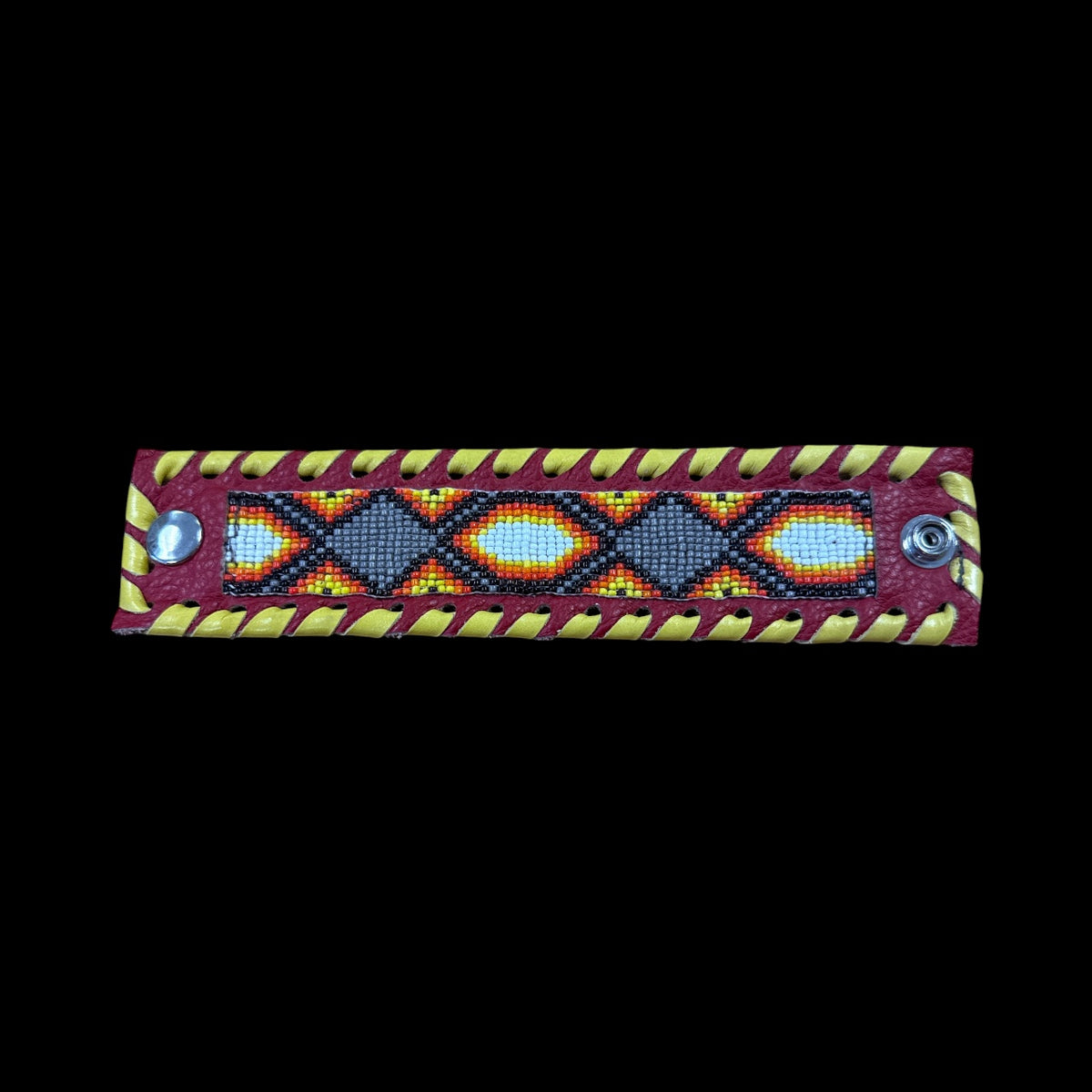 Kertman Aztec leather Snap Bracelet