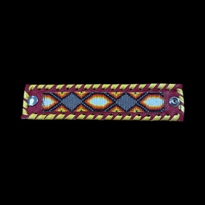 Kertman Aztec leather Snap Bracelet
