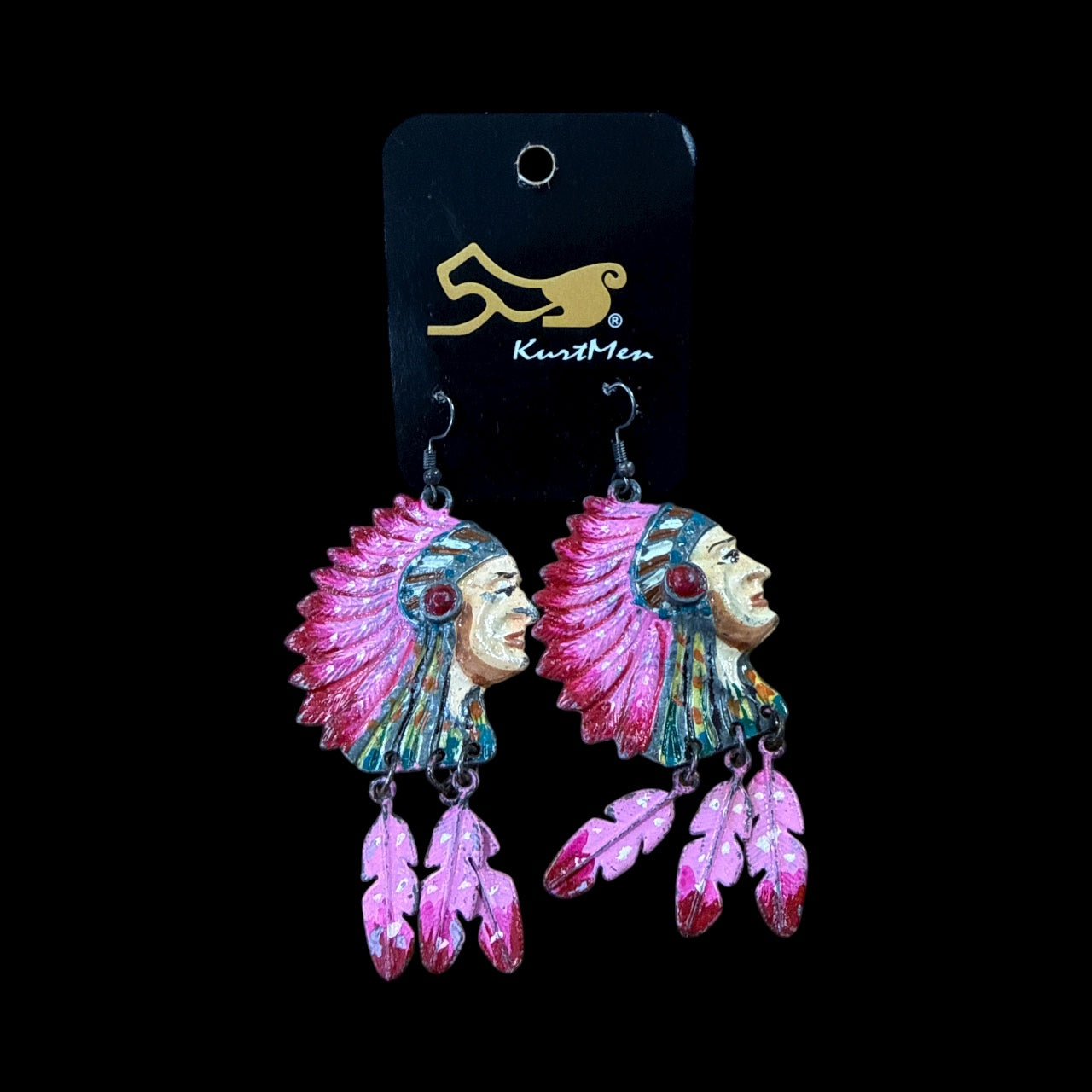 Kurtman Indian Head Earrings