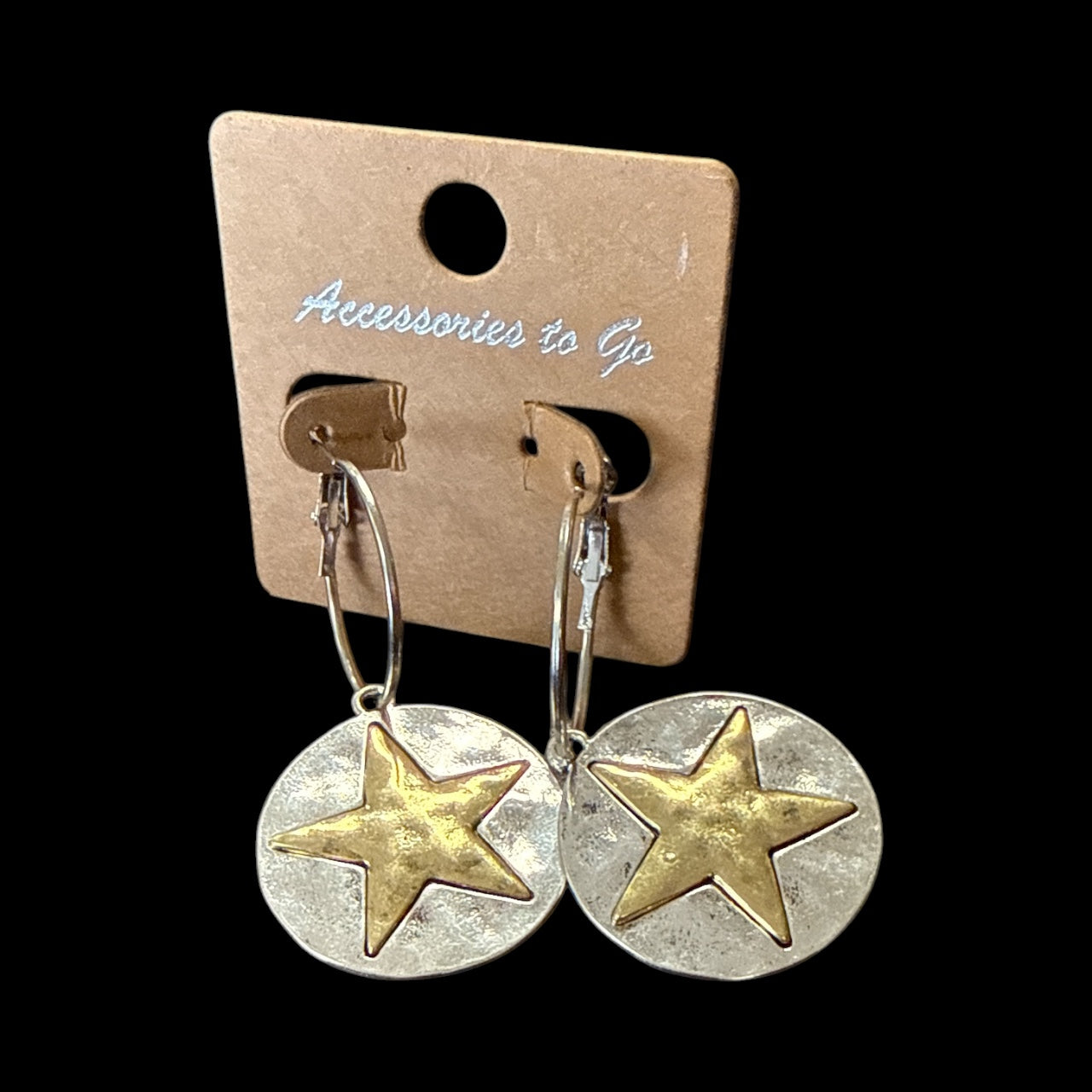 Accessories to Go Golden  Star Earrings