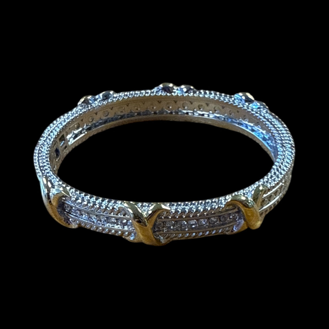 Accessories To Go Silver Gold X Clasp Bracelet