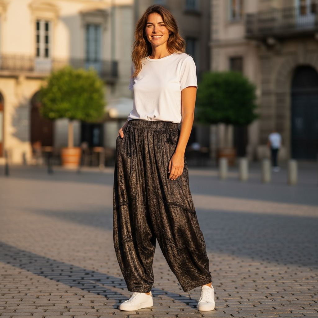 I Love Linen Velvet Black Pants