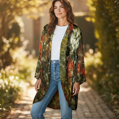 I Love Linen Tie Dye Velvet Duster