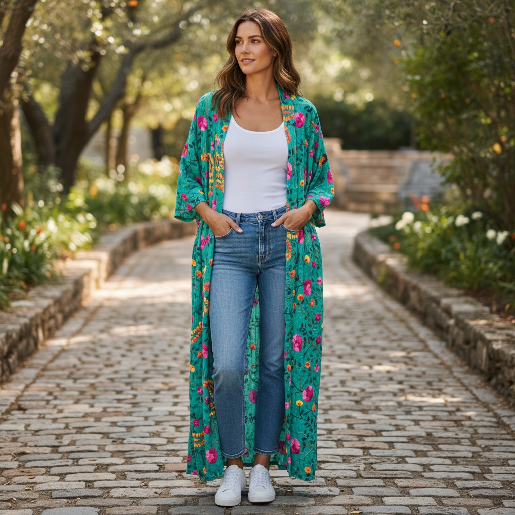 The Silver Tribe Embroidered duster