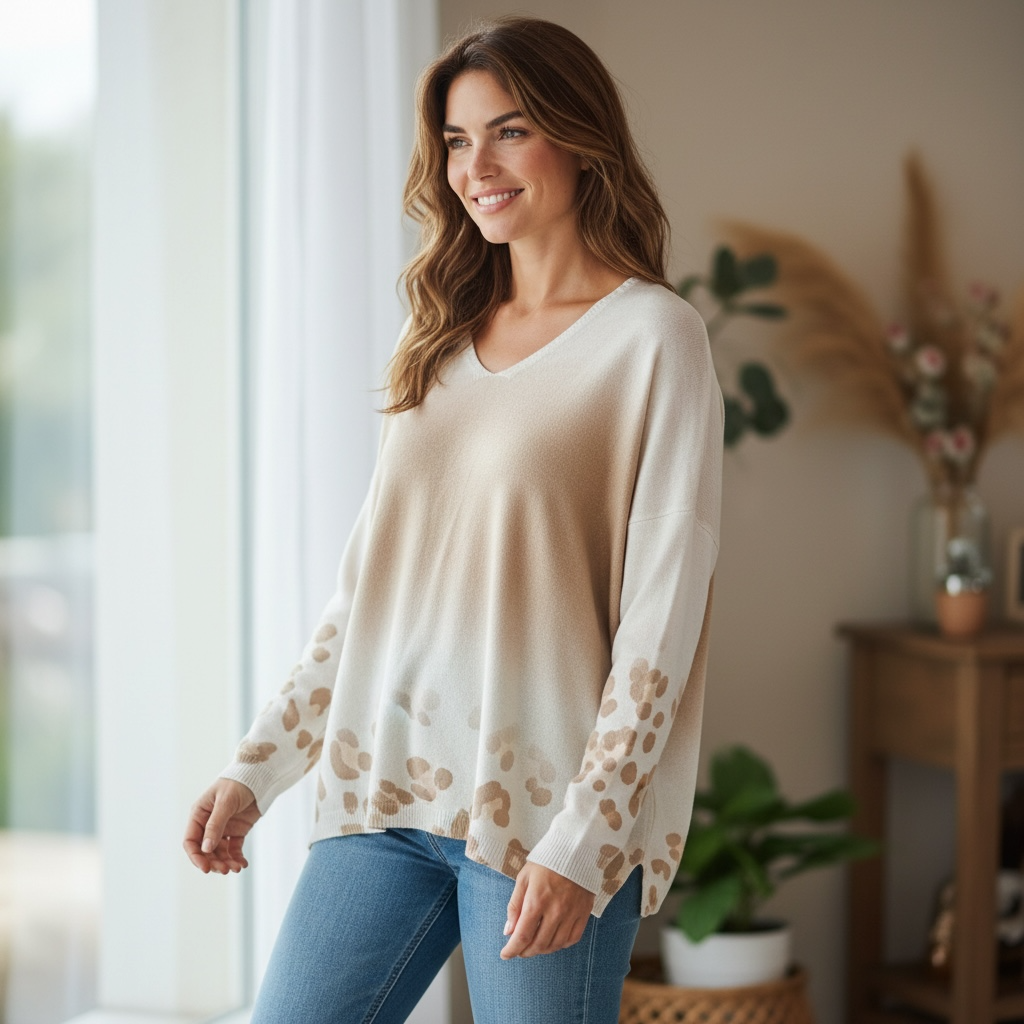 Made In Italy Sublimation Print Sweater