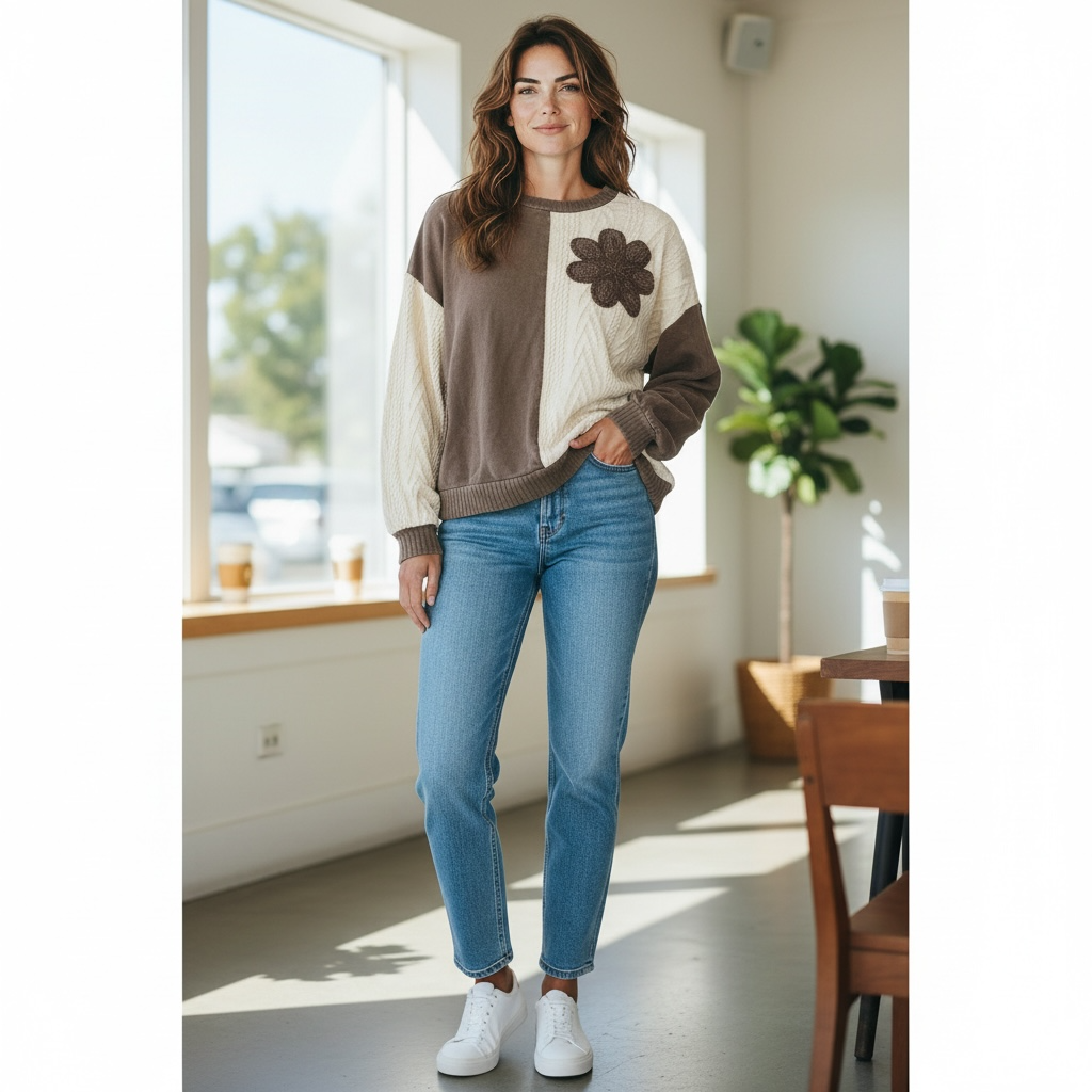 Jher Mineral Washed Flower Top