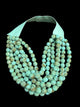 Accessories to Go distrssed turq Multi strand Necklace