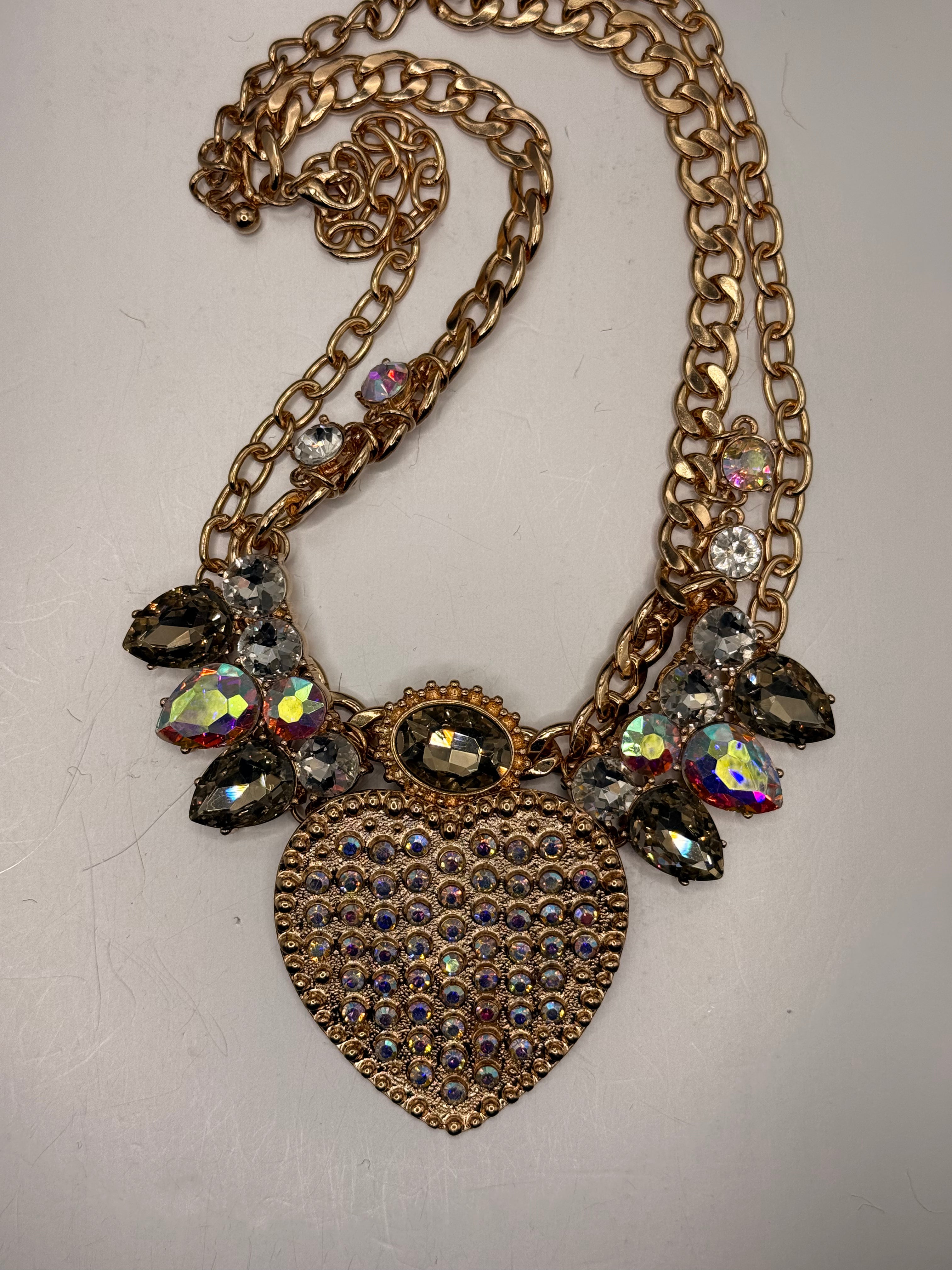 Alice Gold Crystal Heart
