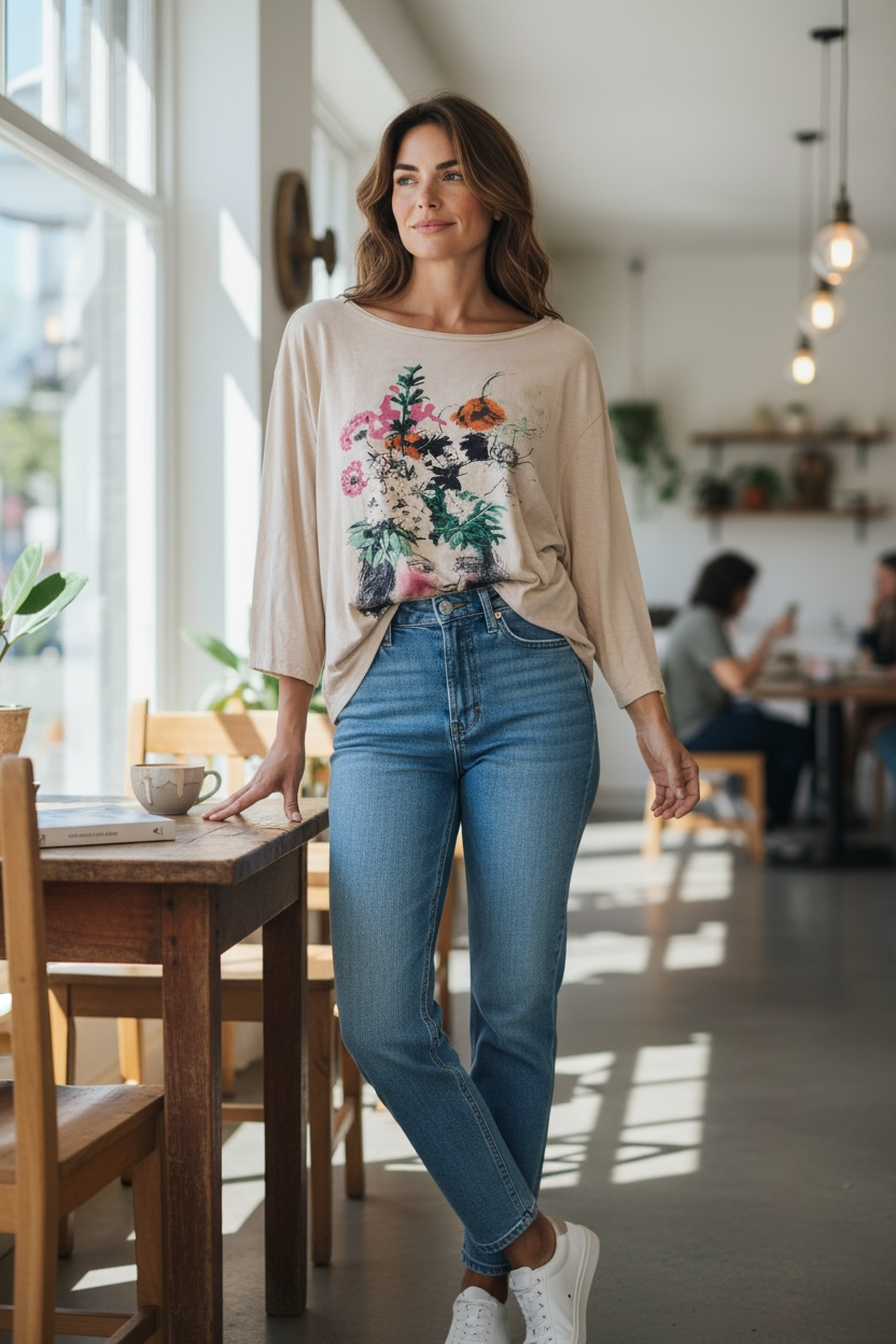 Paperlace pink lady face tee