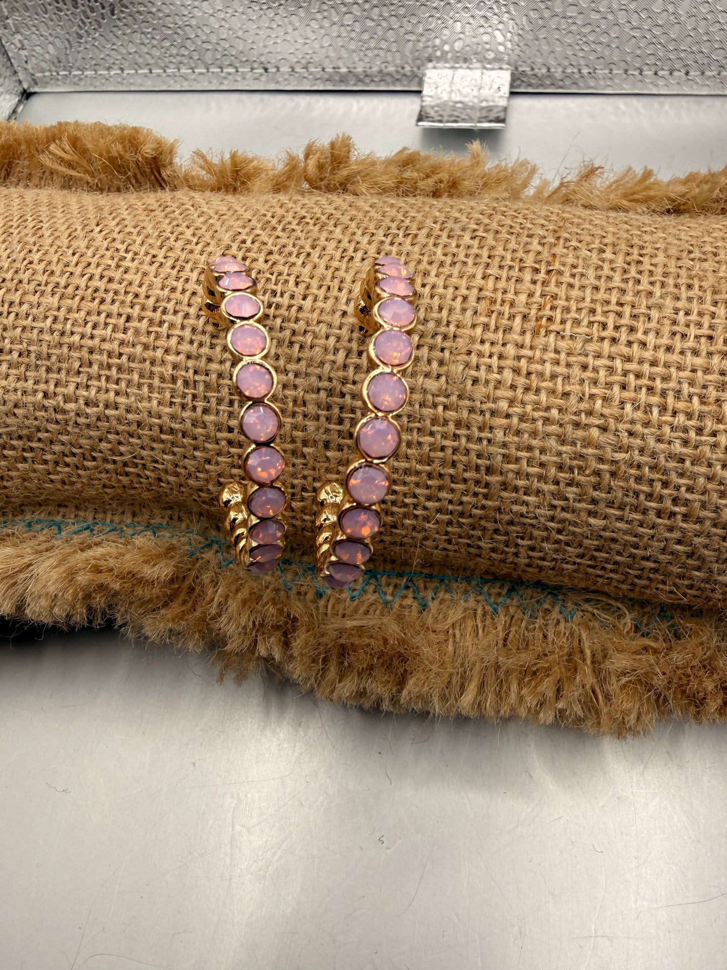 Alice Opal Half Hoops