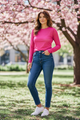 Pleats collection pink sheer