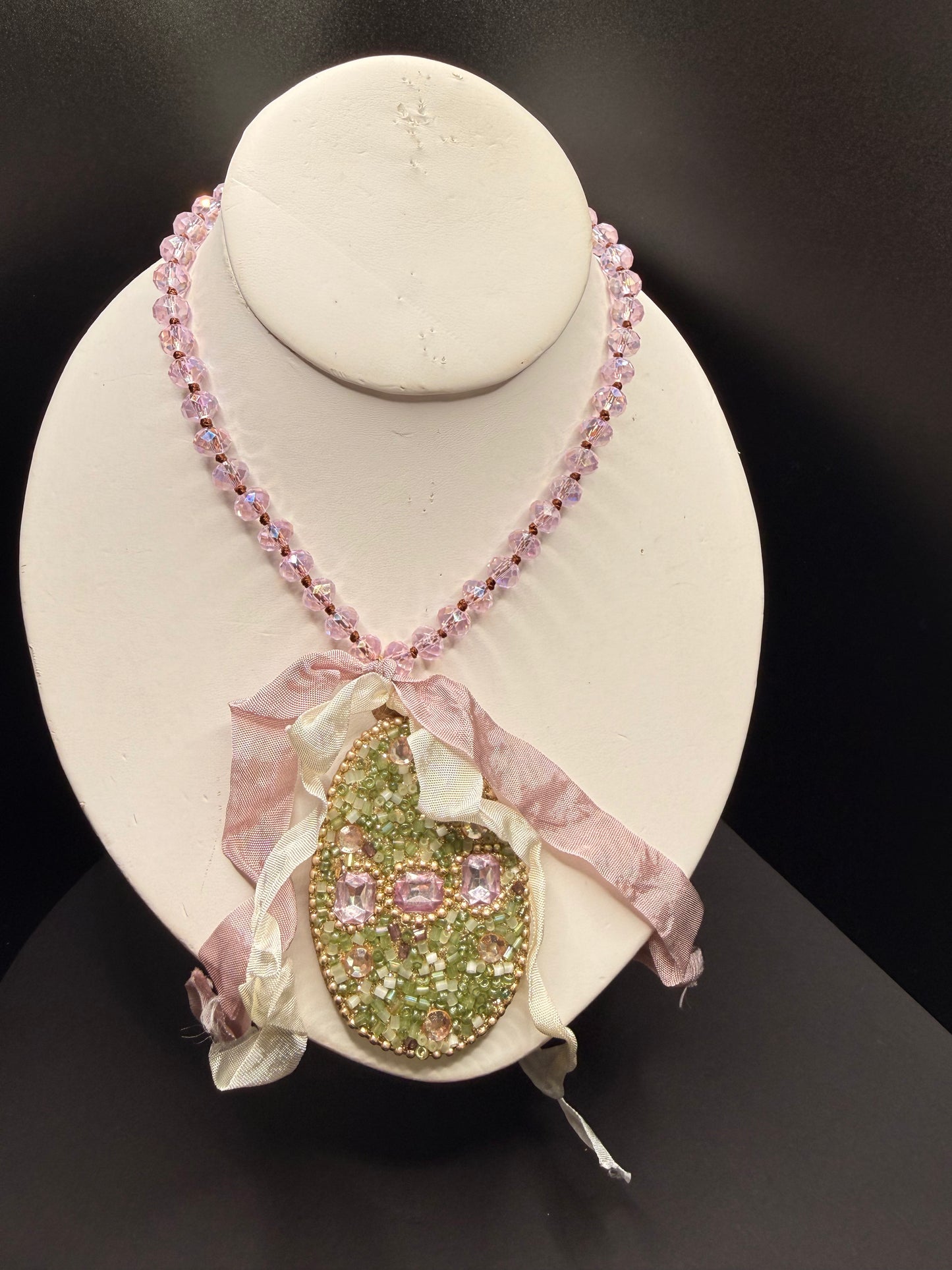 A Rare Bird Jeweled Egg Necklace