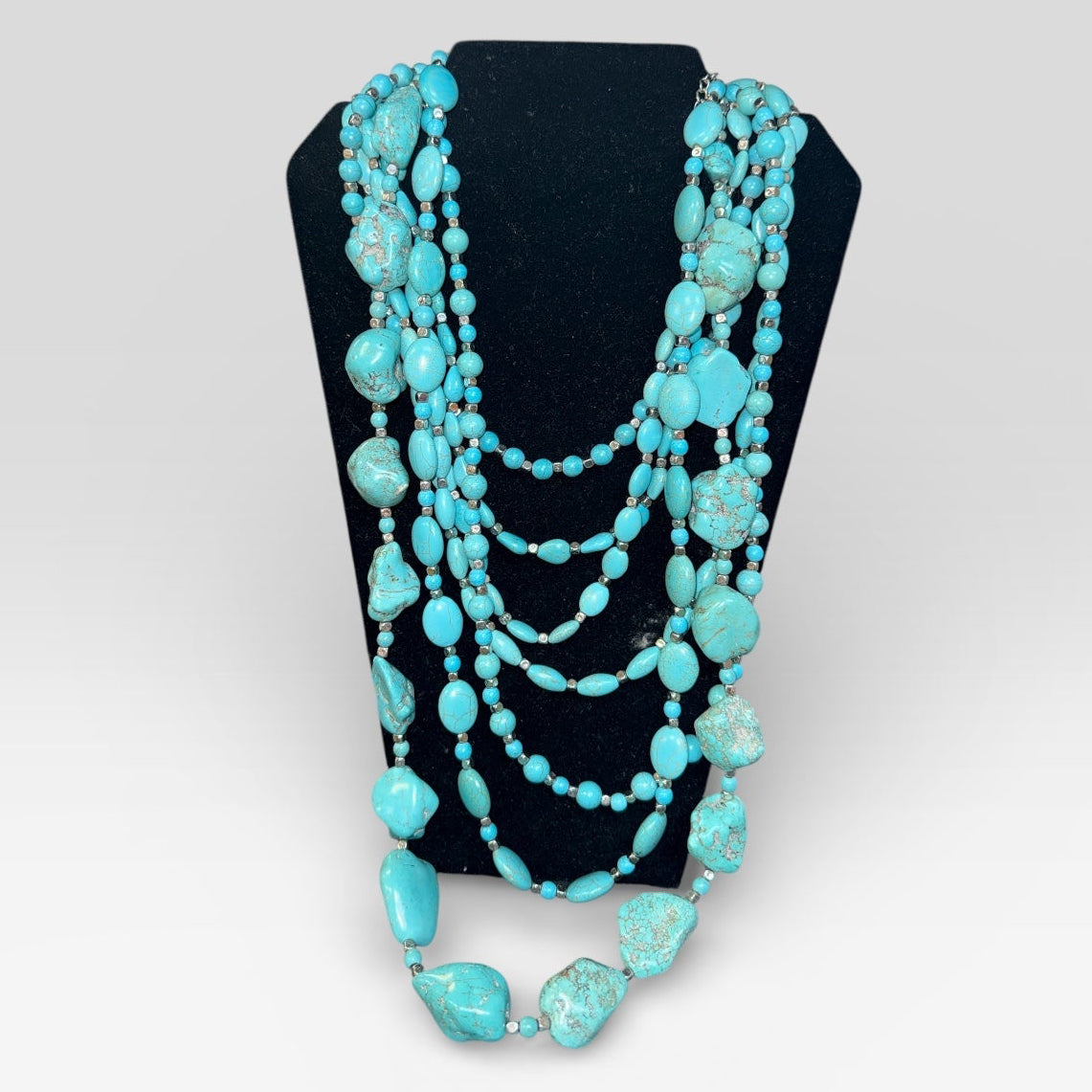 Turq multi strand Necklace