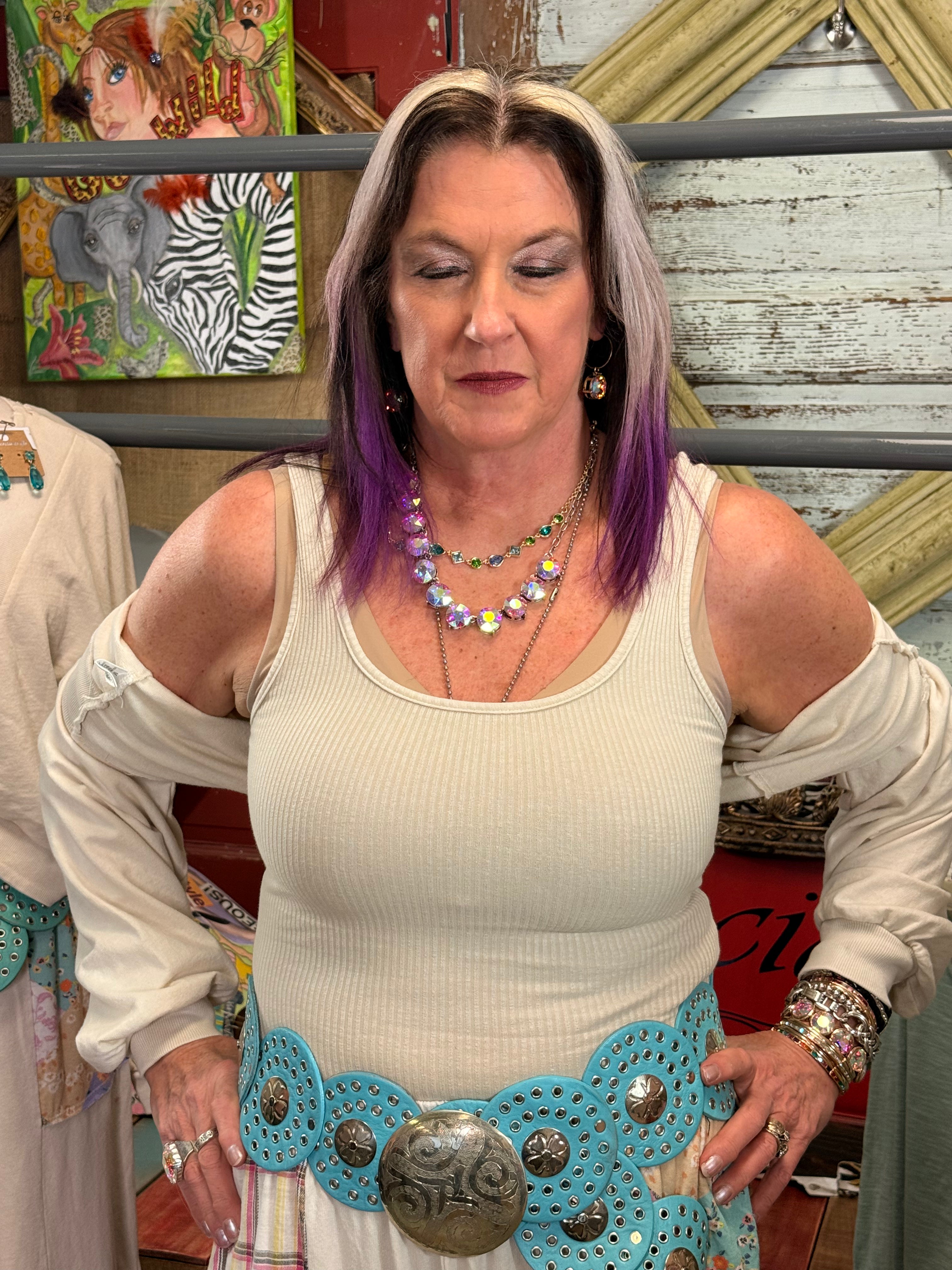 JHer Mineral Washed Everyday Basic Tanktop