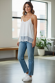 PAPER LACE CREAM SLEEVELESS CAMI