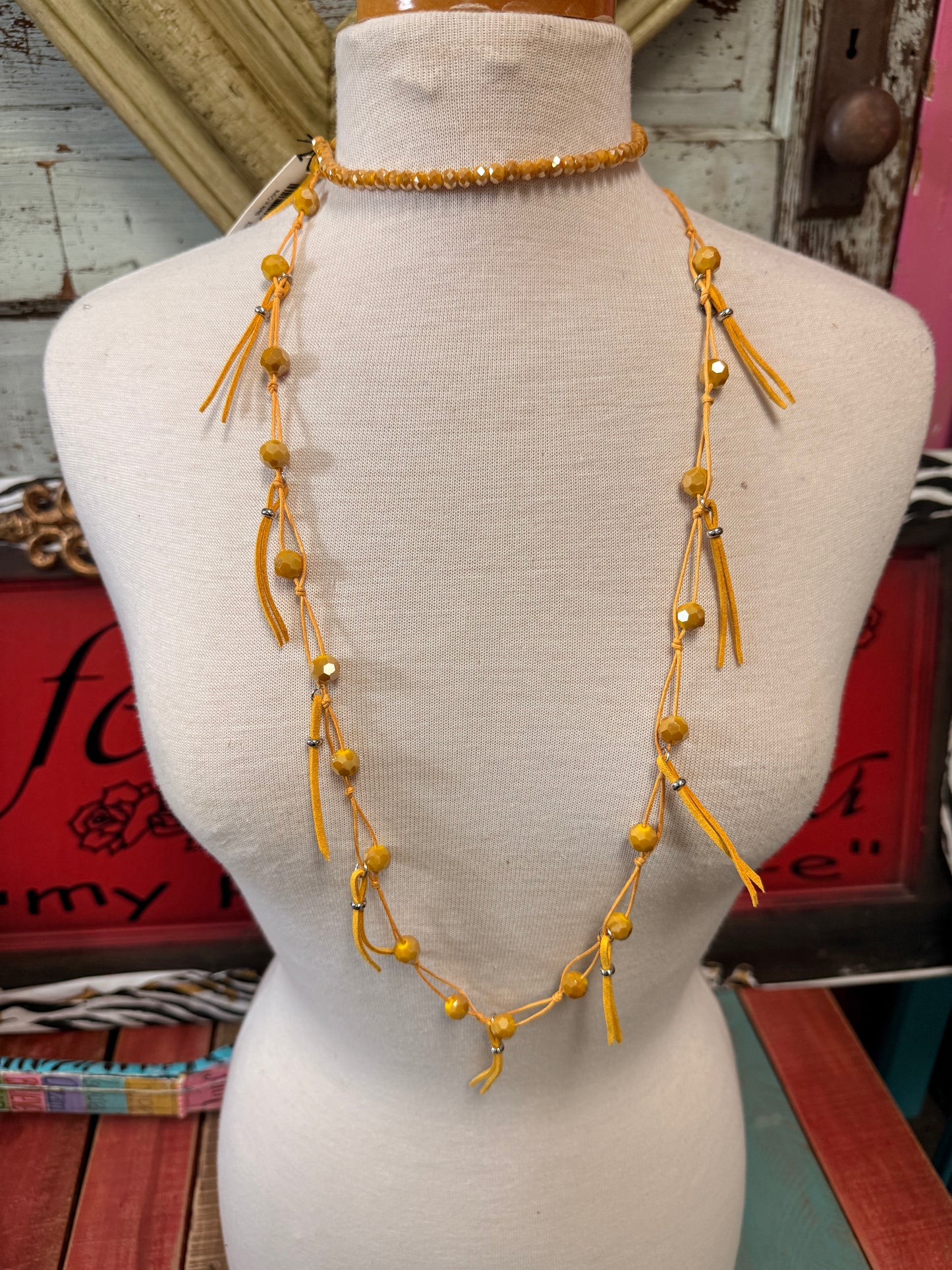 Lost and Found Long bead necklace