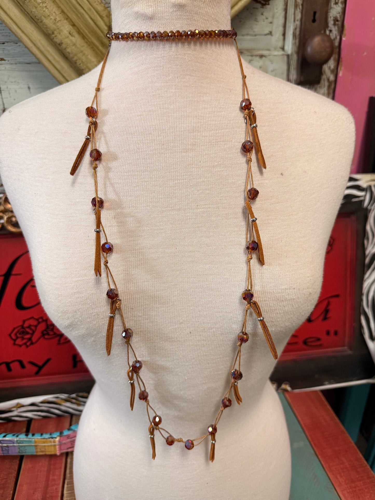 Lost and Found Long bead necklace