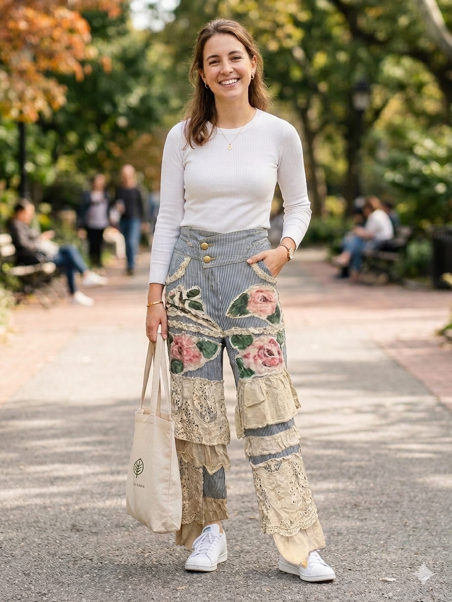 A Rare Bird Roses Tie Pant