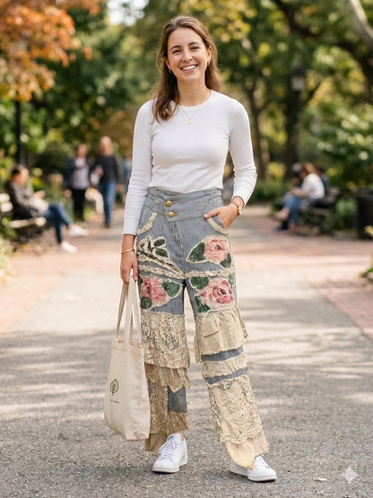 A Rare Bird Roses Tie Pant