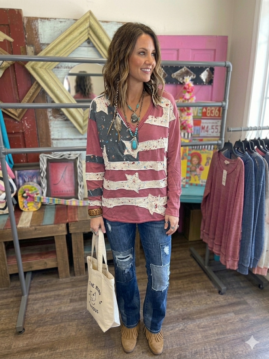 A Rare Bird Stars and Sweetheart Top