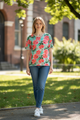I Love Linen Roses Top