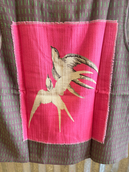 I Love Linen Kantha Dove Top