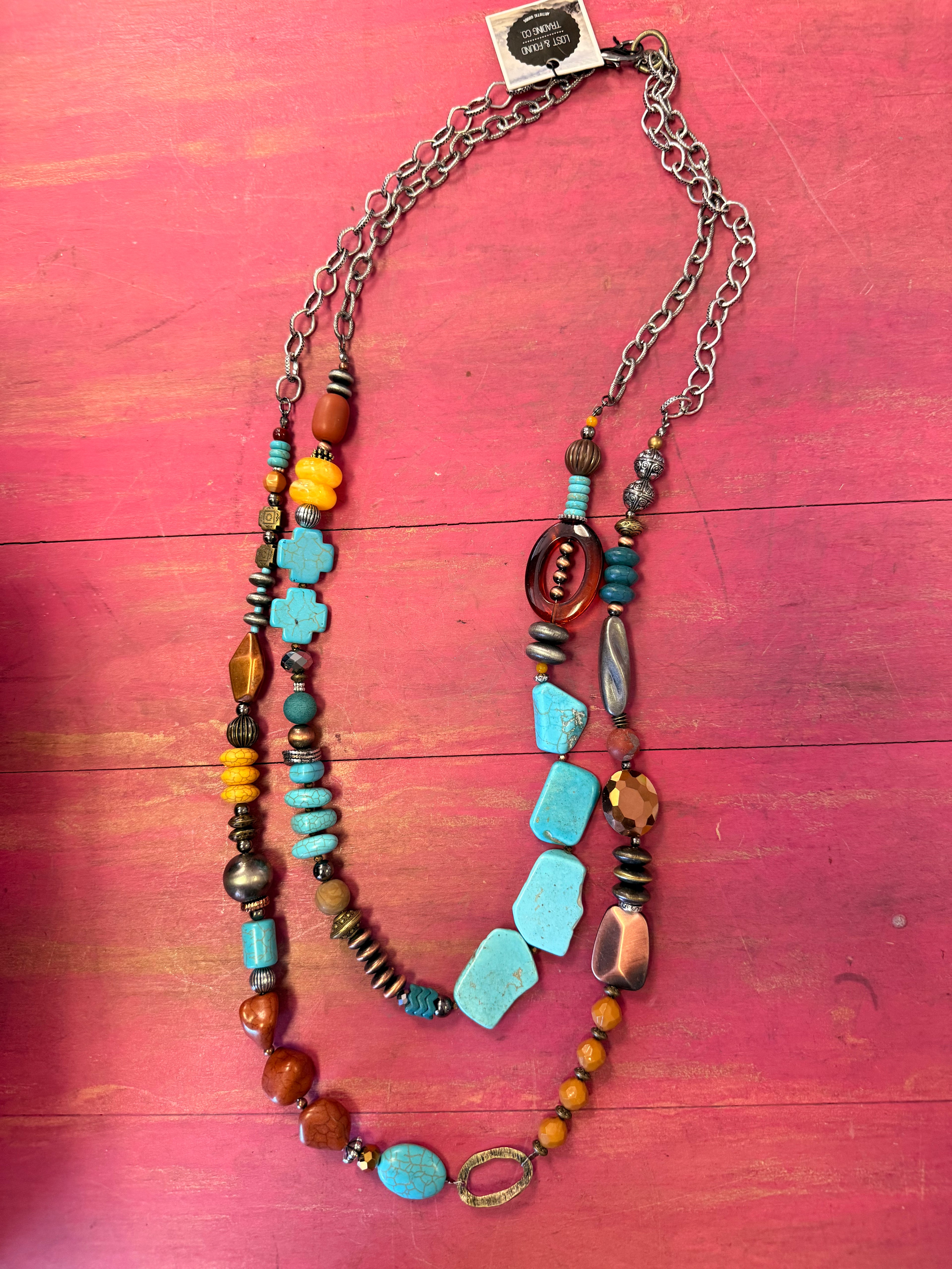 Lost and Found Double Strand Boho Necklace