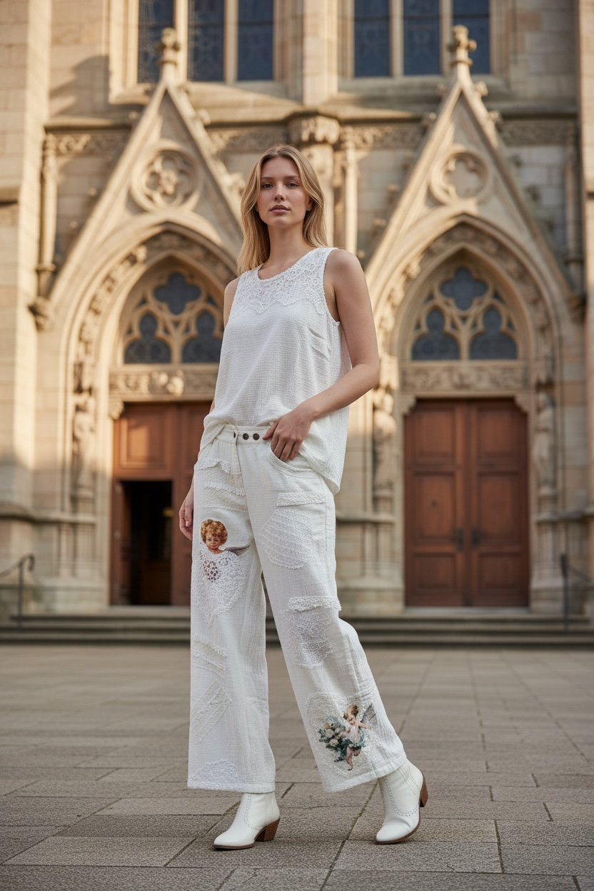 Paper Lace Angel Pants