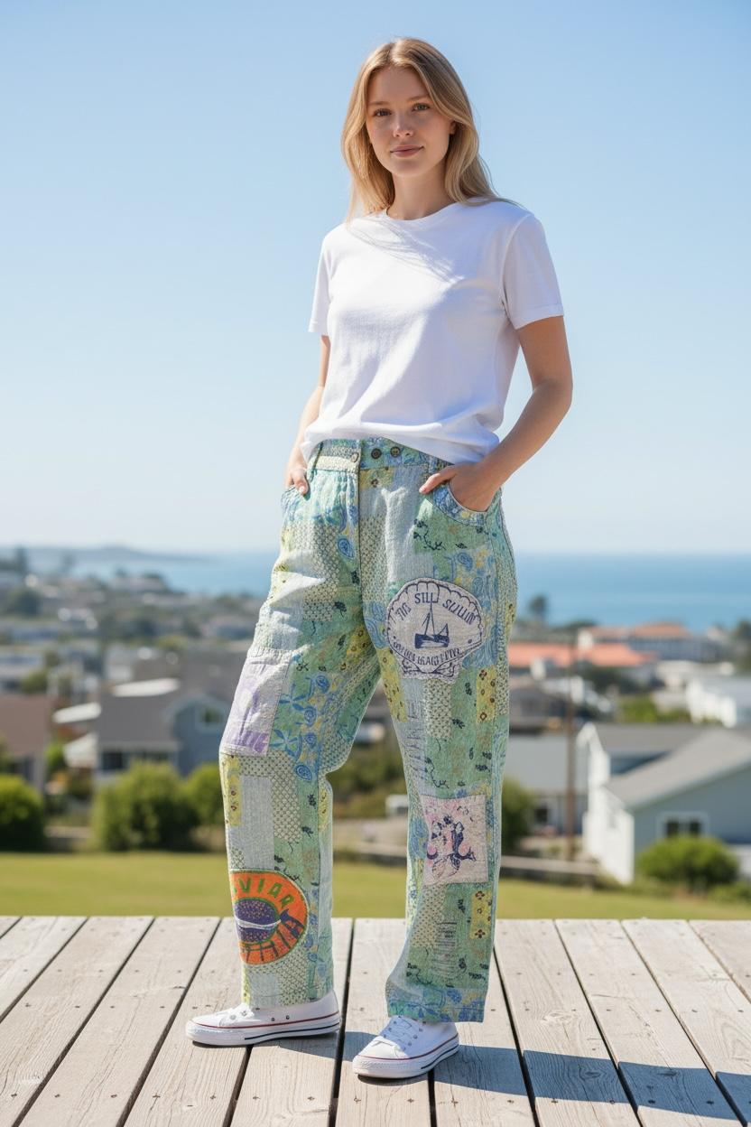 Paper Lace Paisley Patchwork Pants
