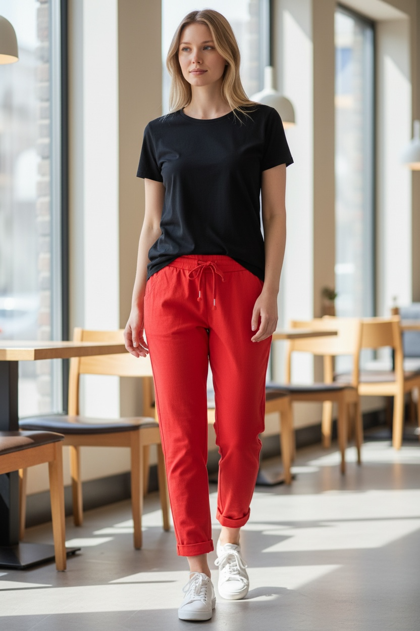 Gigi Moda Red Joggers