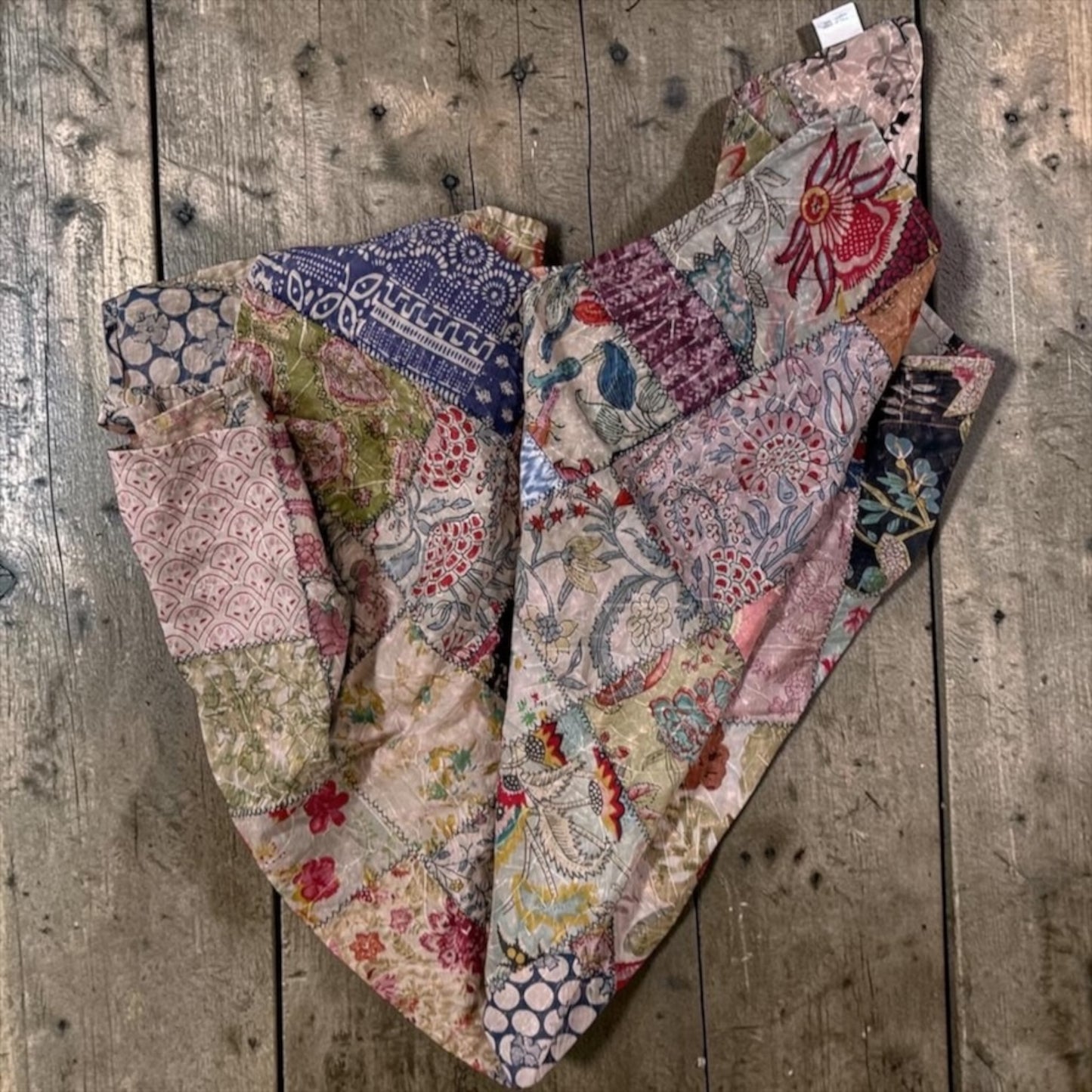 Jaded Gypsy Patchwork Love Bandana XL - Tea Stain