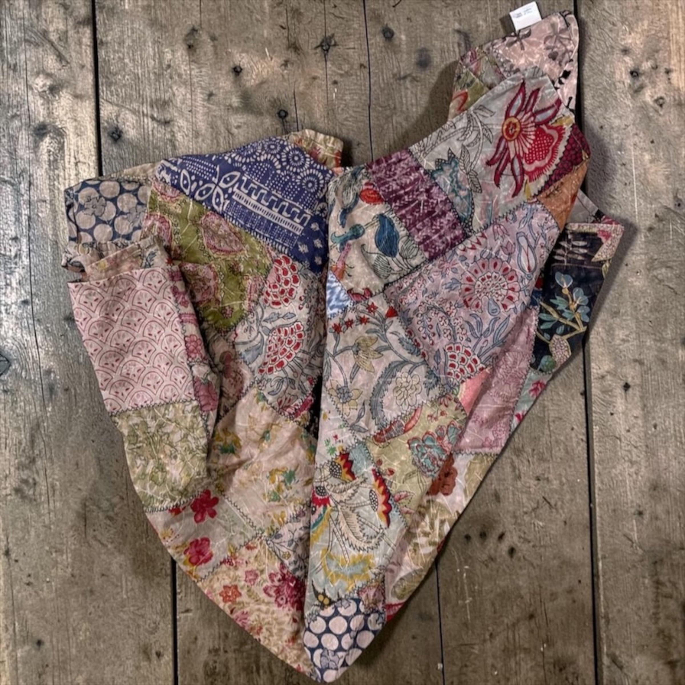Jaded Gypsy Patchwork Love Bandana XL - Tea Stain