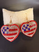 Alice Crystal Flag Heart Earrings
