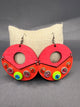 Lost and Found Wood Disk Crystal Earrings