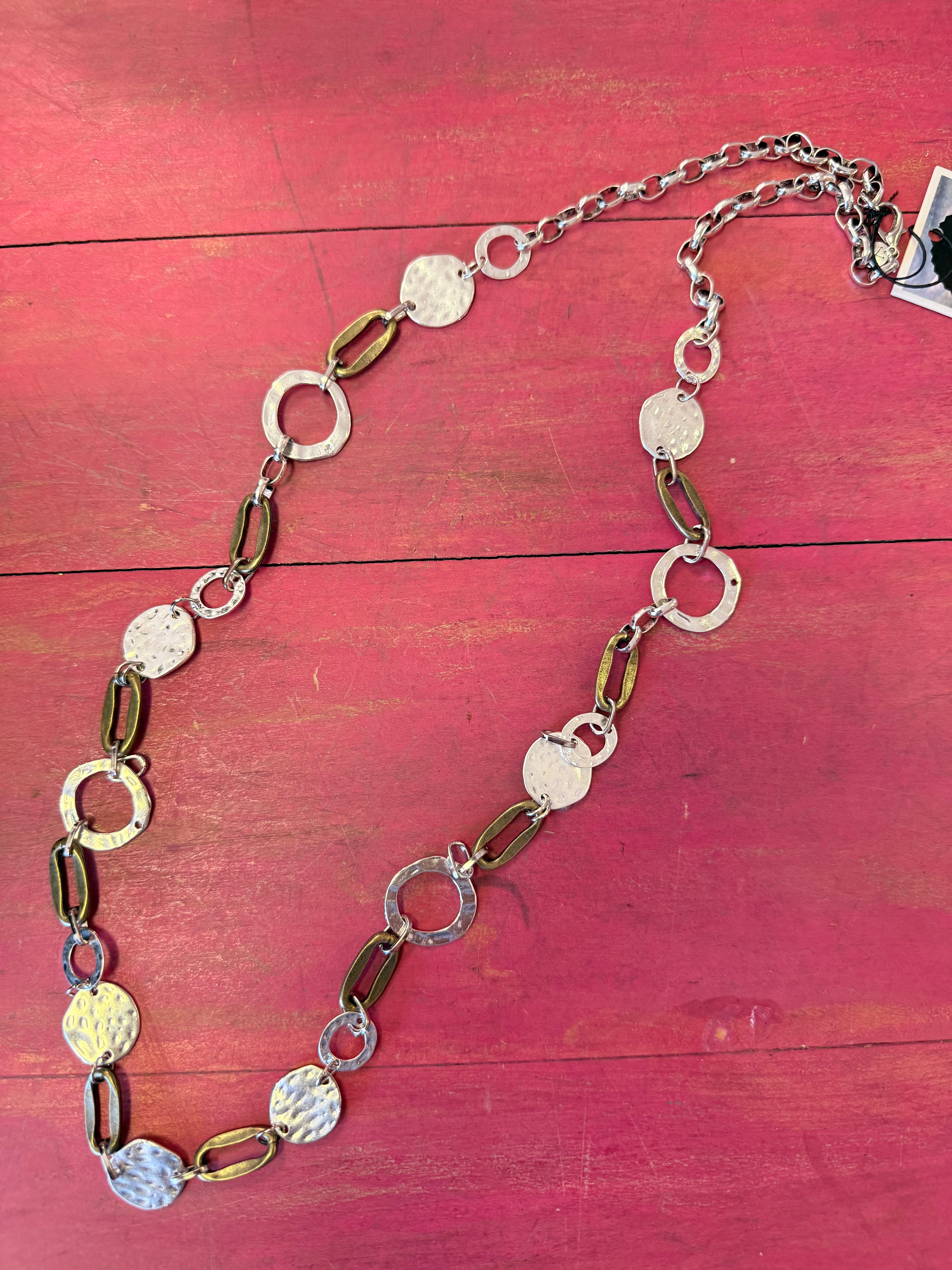 Lost and Found Link and Disc Necklace