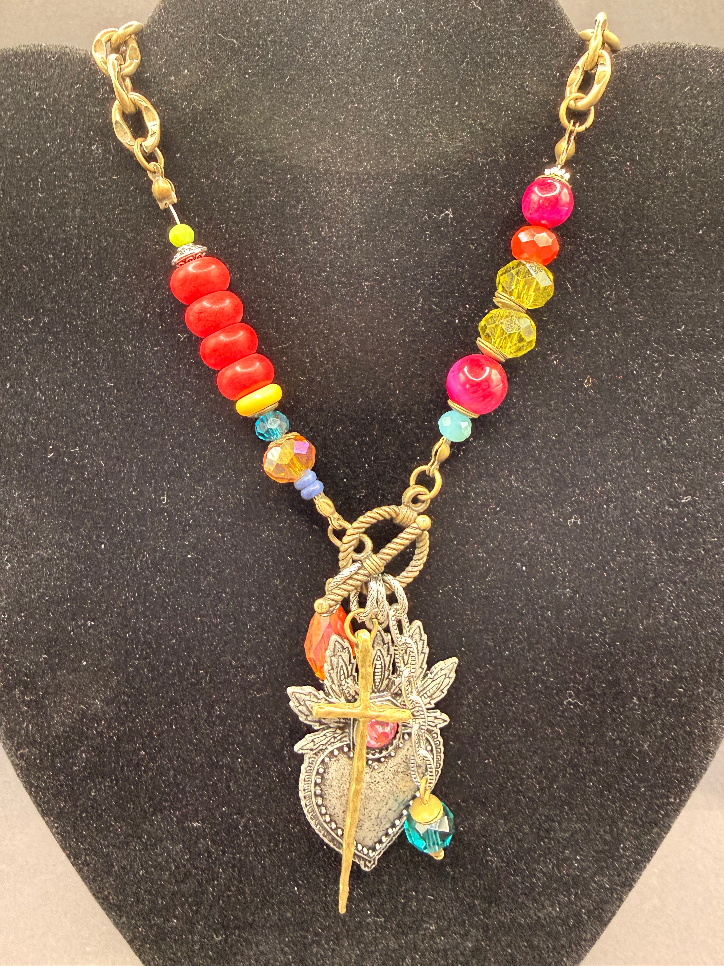 Lost and Found Heart & Cross Necklace