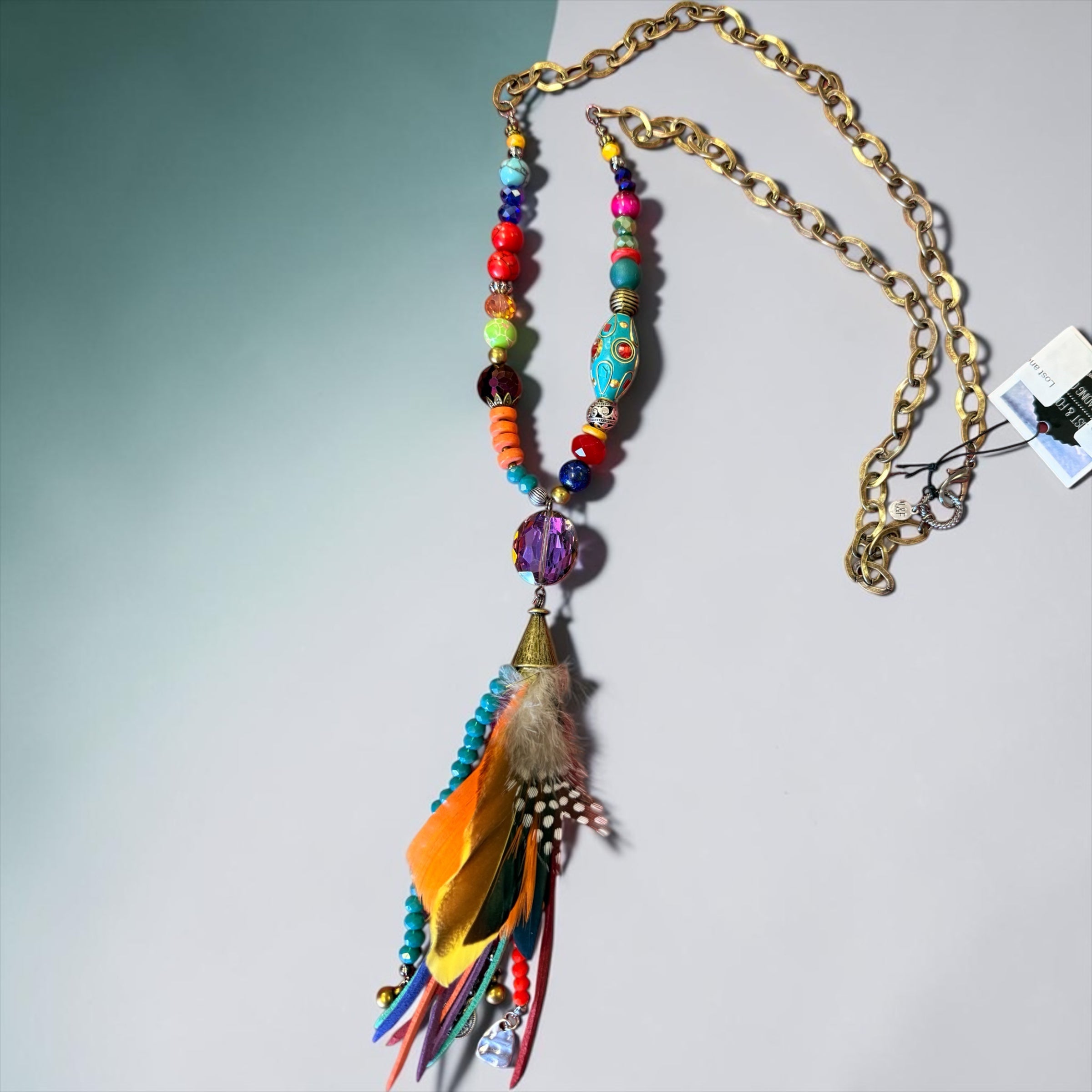 Lost and Found Tassel & Feather Necklace
