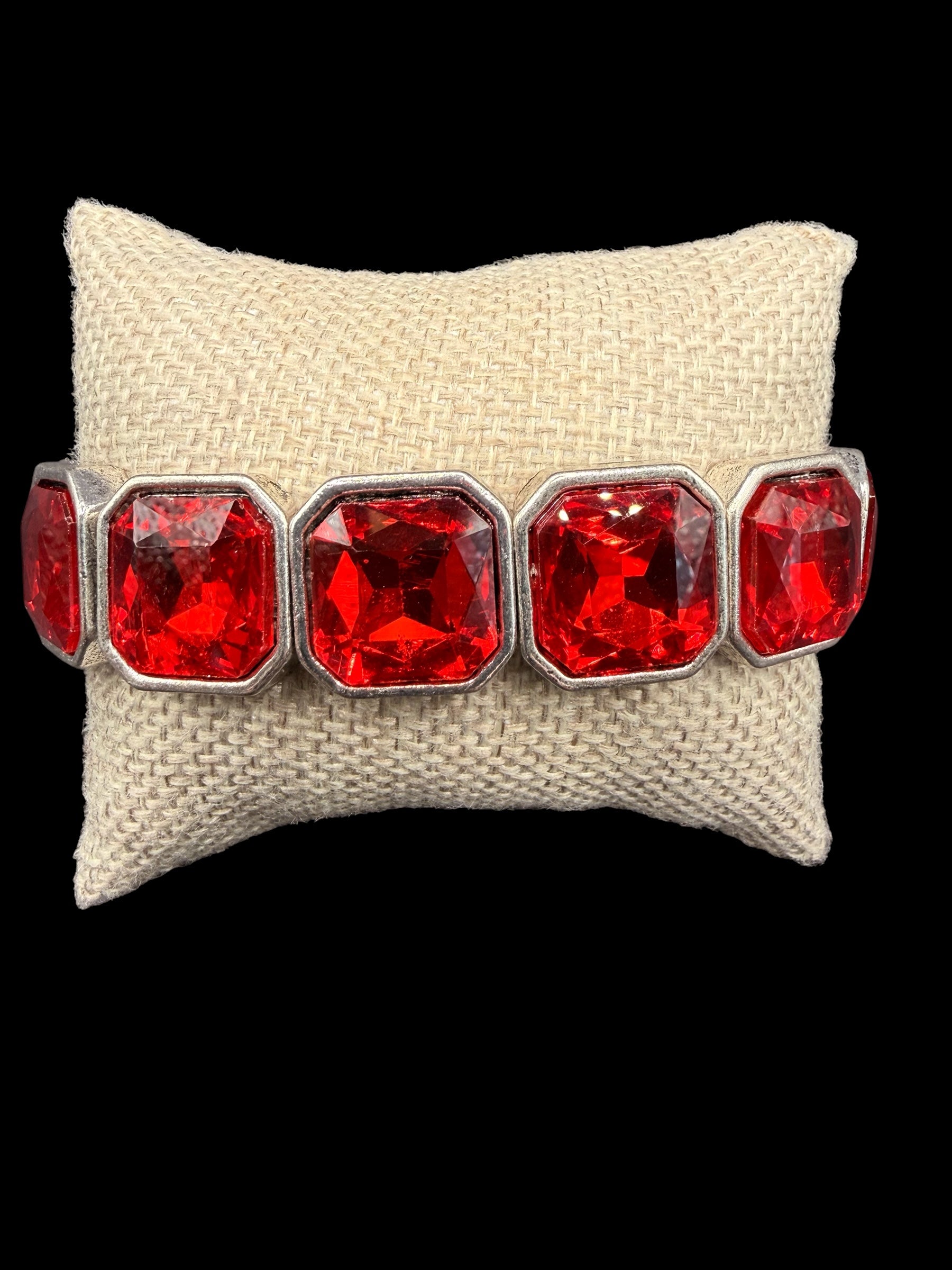 Alice Silver Crystal Square Bracelet