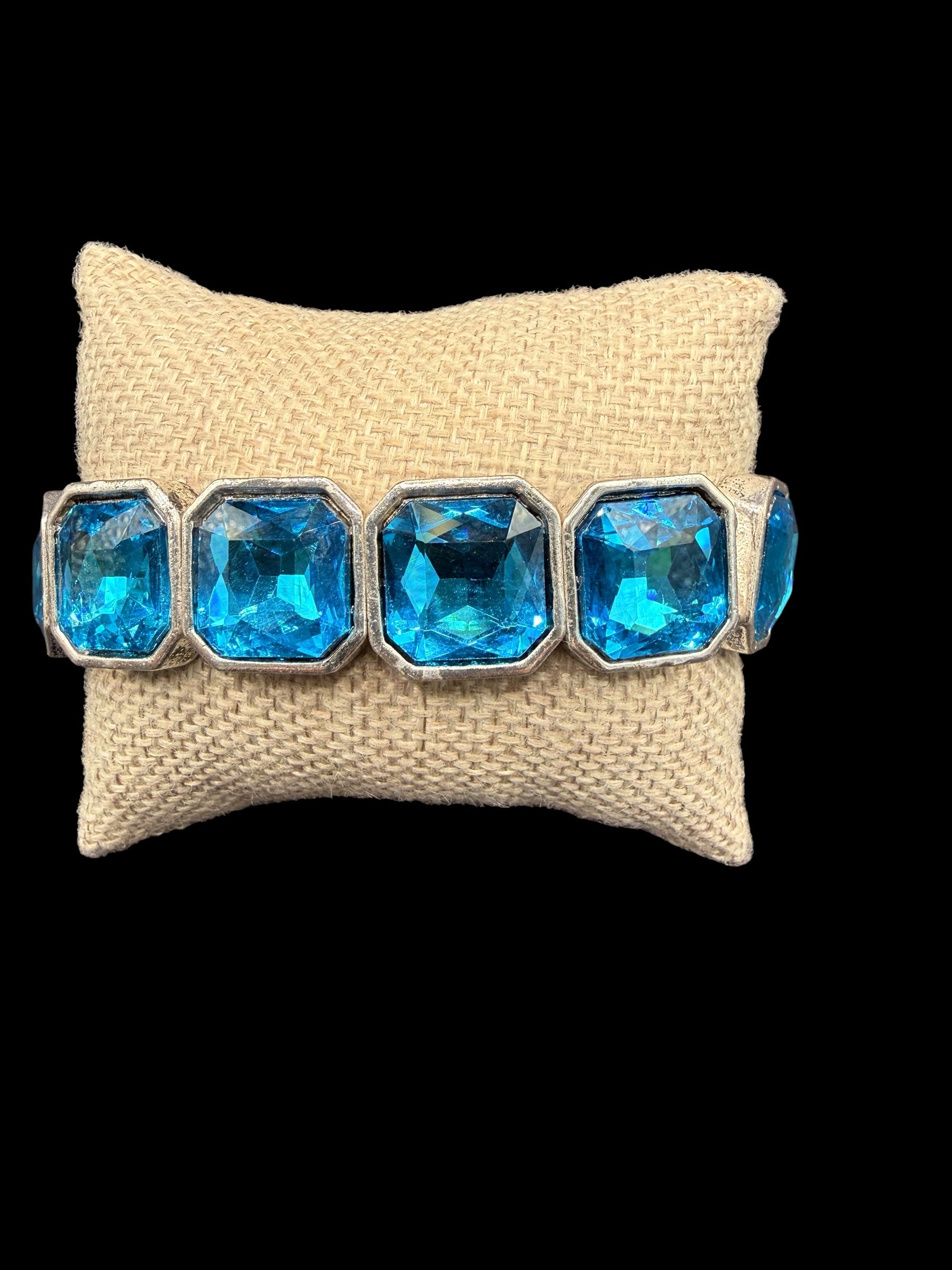 Alice Silver Crystal Square Bracelet
