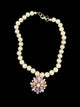 Alice Pearl Necklace with Flower