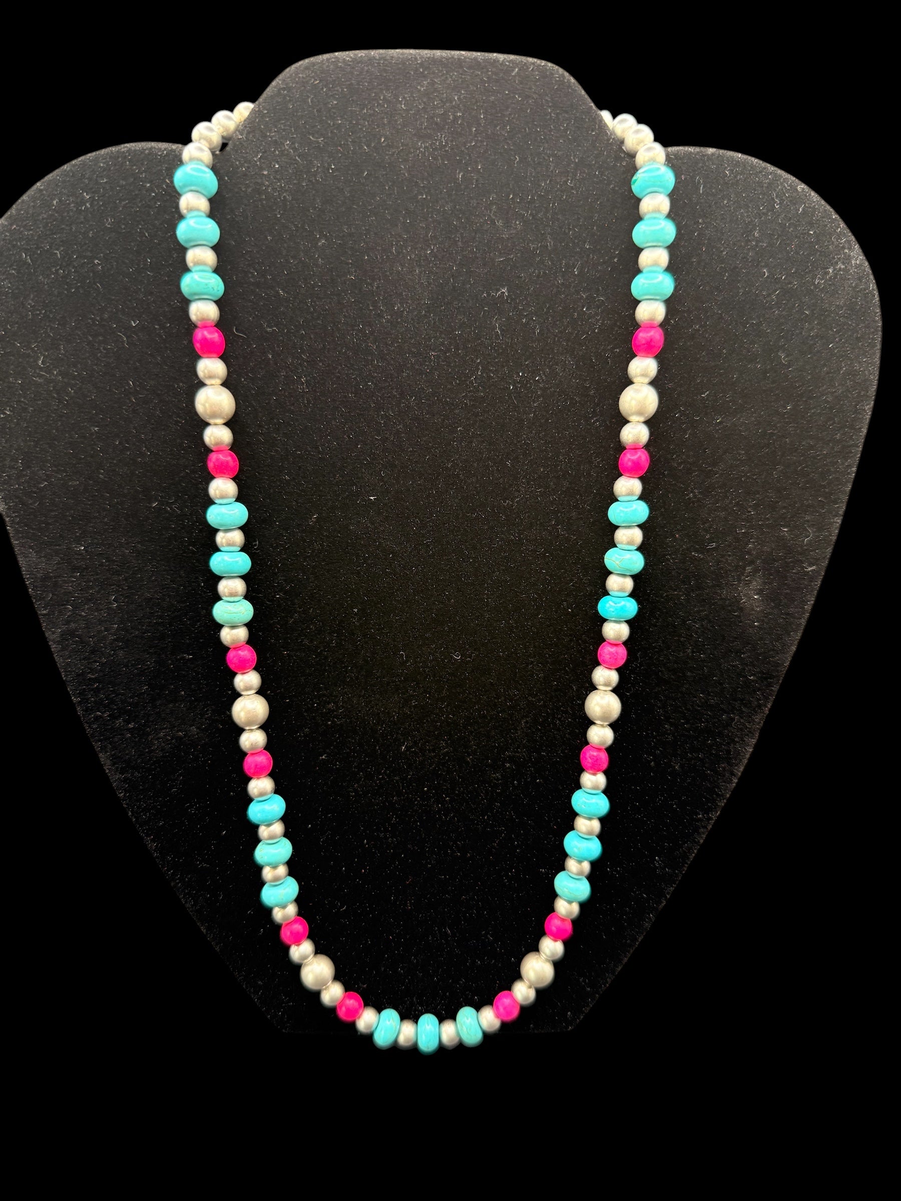 Alice Short Silver Bead Necklace