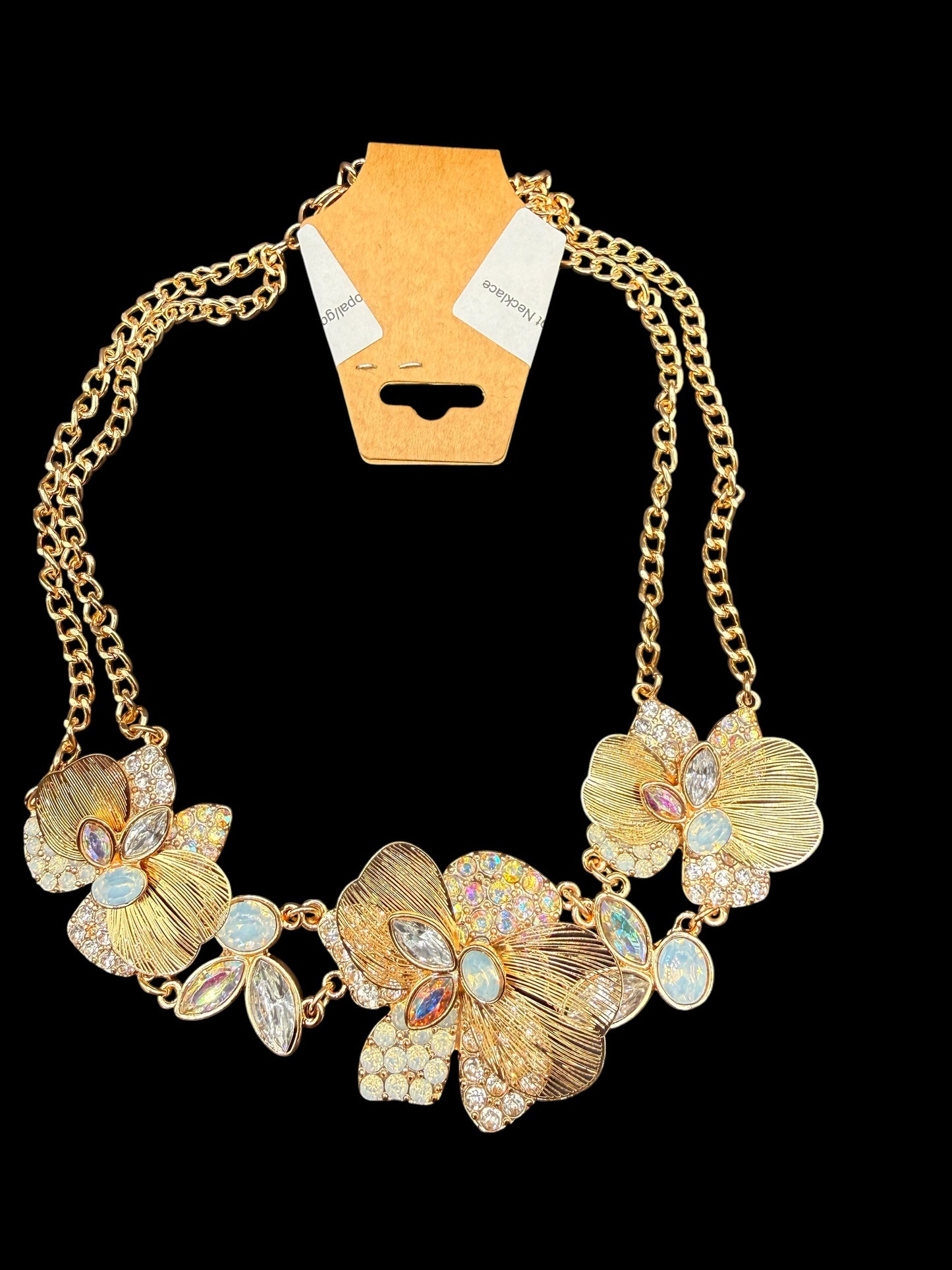 Alice Crystal Flower Statement Necklace