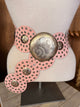 Leather Disc Belt with Silver Conchos